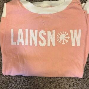 LainSnow Pink and White Lounge Set